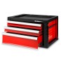 EBERTH Boîte à outils avec 3 tiroirs rouge